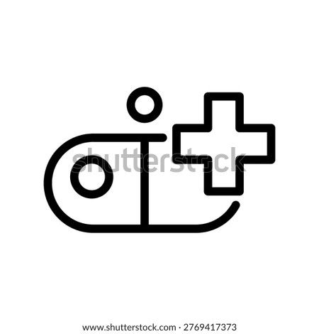 Supplements and Vitamins Line Icon for Nutrition, Capsules, Pills, Protein, Wellness and Dietary Health Concept Outline Vector Illustration