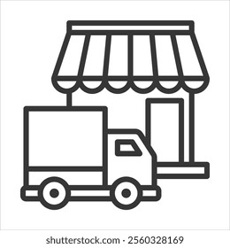Supplied Outline Icon Vector Illustration