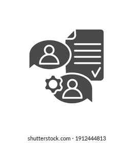 Supplier agreement glyph black icon. Event management. Sign for web page, mobile app, button, logo.