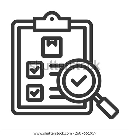 Supplier Audit Outline Icon Vector Illustration