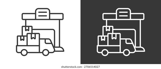 Fornecedor Icon Set Vetor Collection Isolado Em Preto E Branco