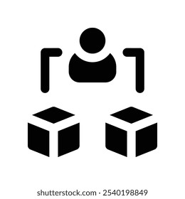 supplier icon. vector glyph icon for your website, mobile, presentation, and logo design.