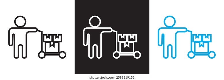 Supplier icon.  Vector illustration. isolated on white and black background. EPS 10 