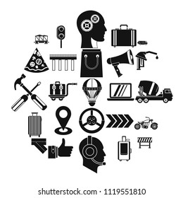Supplier icons set. Simple set of 25 supplier vector icons for web isolated on white background