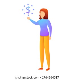 Icono de gestión de proveedores. Caricatura del icono del vector de gestión de proveedores para el diseño web aislado en fondo blanco