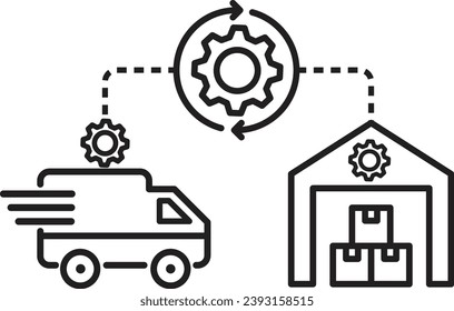supplier relationship icon vector supplier support system illustration