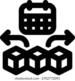 Ícone de Estrutura de Tópicos de Programação do Fornecedor, Programação do Fornecedor, Programação de Logística