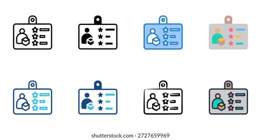 Los iconos del cuadro de mando del proveedor establecen la colección de estilo múltiple. Trazo editable 
