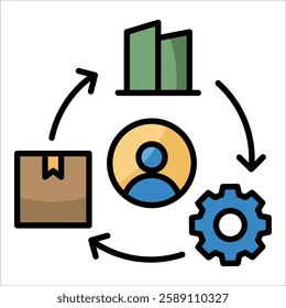 Supplier_Management Icon Element For Design