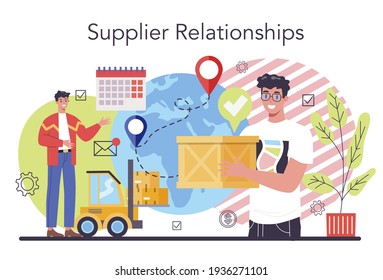 Suppliers concept. B2B idea, global logistic distribution service.