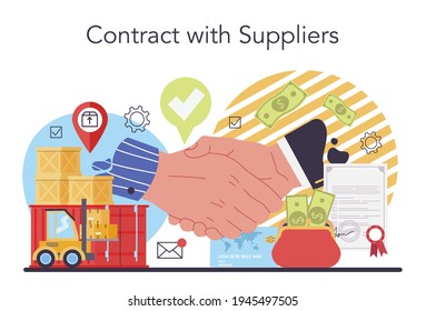Suppliers concept. B2B idea, global logistic distribution service.