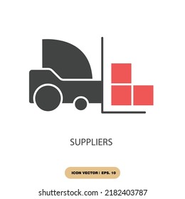 suppliers icons  symbol vector elements for infographic web