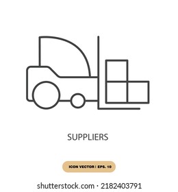 suppliers icons  symbol vector elements for infographic web