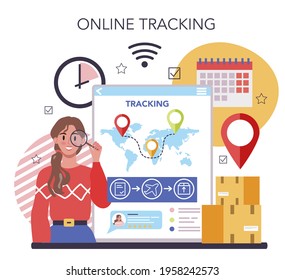 Suppliers online service or platform. B2B idea, global logistic