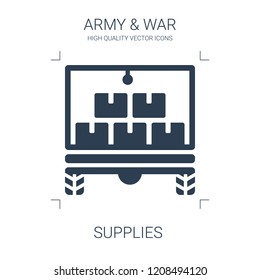 supplies icon. high quality filled supplies icon on white background. from war collection flat trendy vector supplies symbol. use for web and mobile