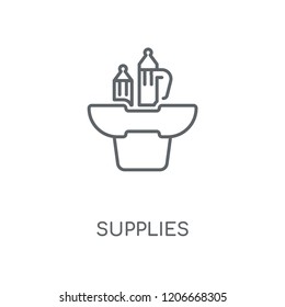 Supplies linear icon. Supplies concept stroke symbol design. Thin graphic elements vector illustration, outline pattern on a white background, eps 10.
