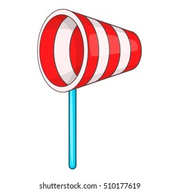 Supplies wind sock icon. Flat illustration of supplies wind sock icon for web