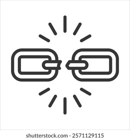 Supply Chain Attack Icon Vector Illustration Outline