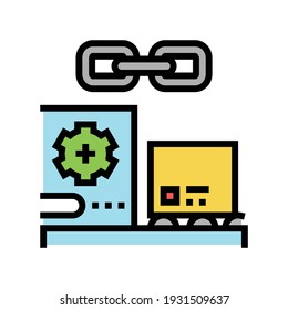 supply chain color icon vector. supply chain sign. isolated symbol illustration