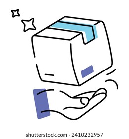 Supply Chain and Delivery Doodle Icon