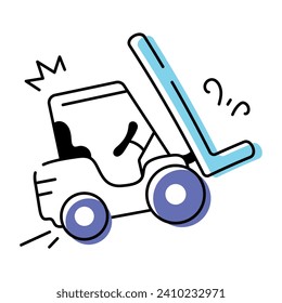 Icono de la cadena de suministro y del doodle de entrega