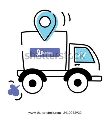 Supply Chain and Delivery Doodle Icon