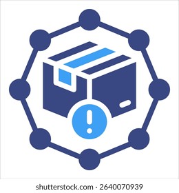 Supply Chain Disruption Icon Element For Design