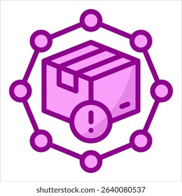 Supply Chain Disruption Icon Element For Design