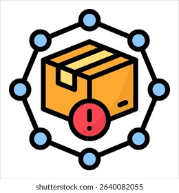 Supply Chain Disruption Icon Element For Design