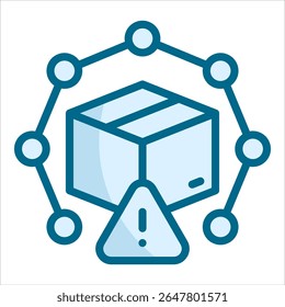 Supply Chain Disruption Icon Element For Design