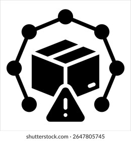 Supply Chain Disruption Icon Element For Design