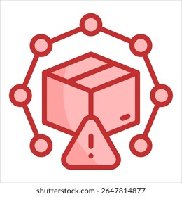 Elemento de icono de interrupción de la cadena de suministro para diseño