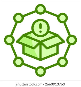 Elemento de icono de interrupción de la cadena de suministro para diseño
