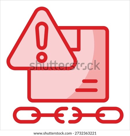 Supply Chain Disruption Icon Element For Design