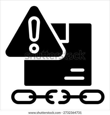 Supply Chain Disruption Icon Element For Design