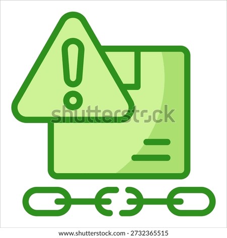 Supply Chain Disruption Icon Element For Design