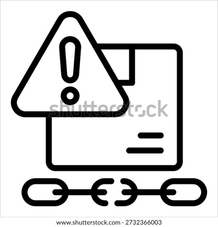Supply Chain Disruption Icon Element For Design