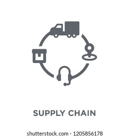Supply chain icon. Supply chain design concept from Delivery and logistic collection. Simple element vector illustration on white background.