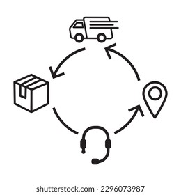 Supply chain icon. Supply chain design concept from Delivery and logistic collection on white background..eps