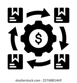 Supply Chain Icon Element For Design