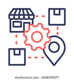 Supply Chain Icon Element for Design