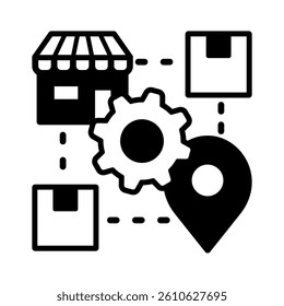Supply Chain Icon Element for Design