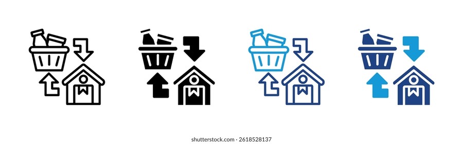 Supply Chain Icon Element For Design