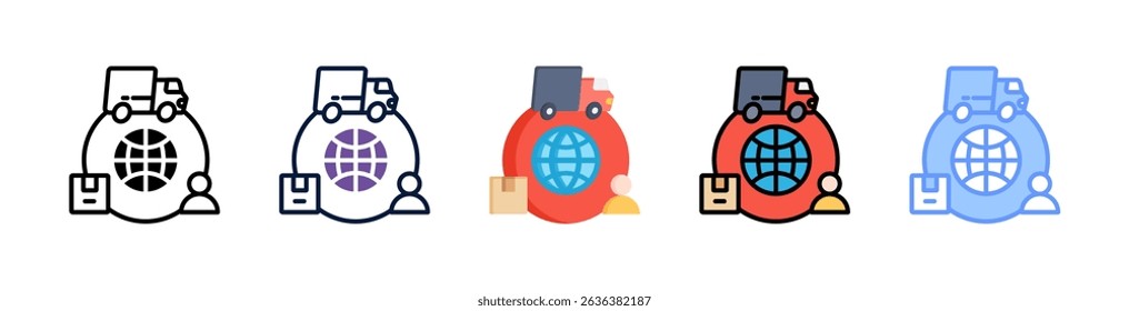 Supply Chain Icon Element For Design And Vector