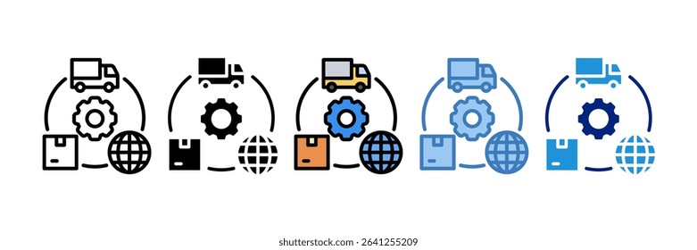 Supply Chain Icon Element For Design