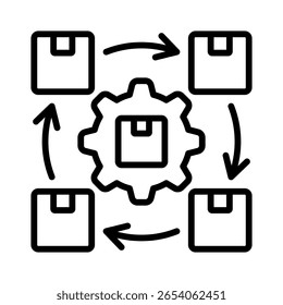 Elemento de icono de cadena de suministro para diseño
