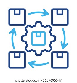 Supply Chain Icon Element For Design