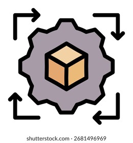Supply Chain Icon Element For Design