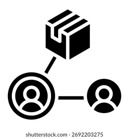 Elemento de icono de cadena de suministro para diseño