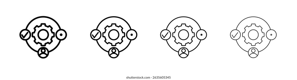 Lieferketten-Symbol - Flaches Illustrationszeichen